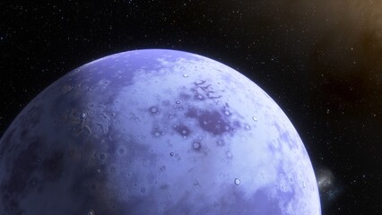 Planets and galaxy, science fiction wallpaper. Beauty of deep space. Billions of galaxy in the universe Cosmic art background 3d render
