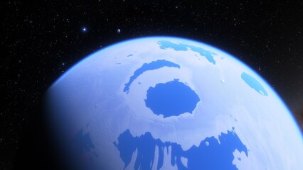 Planets and galaxy, science fiction wallpaper. Beauty of deep space. Billions of galaxy in the universe Cosmic art background 3d render
