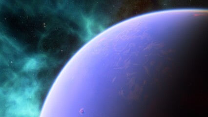 Fototapeta na wymiar Planets and galaxy, science fiction wallpaper. Beauty of deep space. Billions of galaxy in the universe Cosmic art background 3d render 