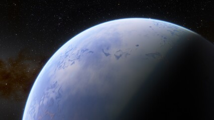 Planets and galaxy, science fiction wallpaper. Beauty of deep space. Billions of galaxy in the universe Cosmic art background 3d render