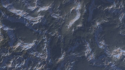 View of the 3d rendering realistic planet mars surface from space
