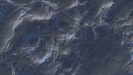 View of the 3d rendering realistic planet mars surface from space