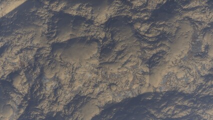 Fototapeta premium View of the 3d rendering realistic planet mars surface from space