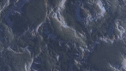 View of the 3d rendering realistic planet mars surface from space