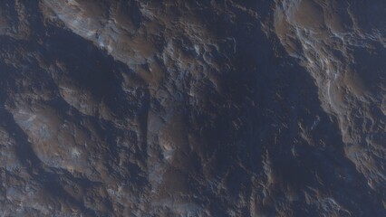 Fototapeta na wymiar View of the 3d rendering realistic planet mars surface from space