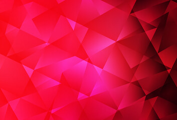 Light Red vector gradient triangles template.