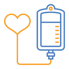Transfusion Blue And Orange Line Icon
