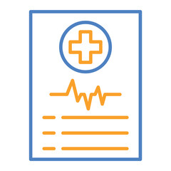 Obraz premium Report Blue And Orange Line Icon