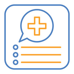 Medical App Blue And Orange Line Icon