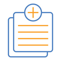 Fototapeta premium Add Notes Blue And Orange Line Icon