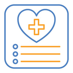 Daily Health App Blue And Orange Line Icon