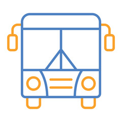 Public Transport Blue And Orange Line Icon