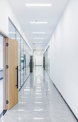 Empty modern interior corridor space