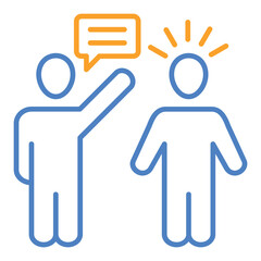 Argument Blue And Orange Line Icon