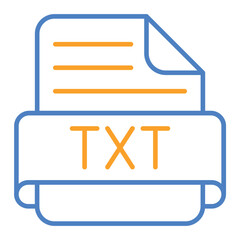 Txt Blue And Orange Line Icon