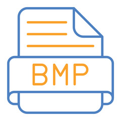 Bmp Blue And Orange Line Icon