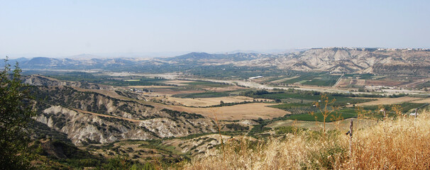 Vista panoramica dal santuario di Santa Maria d'Anglona a Tursi (MT, Italy)