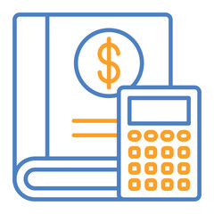 Ledger Blue And Orange Line Icon
