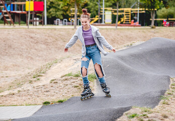 Girl roller skater