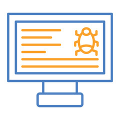 Cybercrime Blue And Orange Line Icon