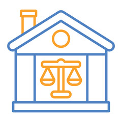 Property Blue And Orange Line Icon