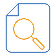 Search Blue And Orange Line Icon
