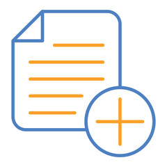 Add Blue And Orange Line Icon