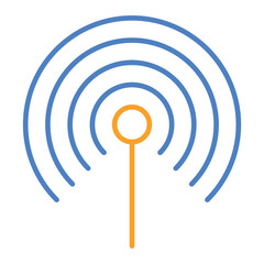 Signal Blue And Orange Line Icon
