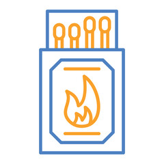 Matches Blue And Orange Line Icon