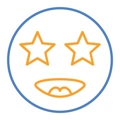 Star Blue And Orange Line Icon