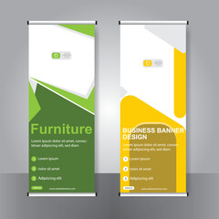 Business banner roll up set standee banner template.