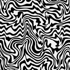 Monochrome wavy seamless pattern