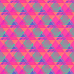 Pink triangle mosaic. Seamless pattern
