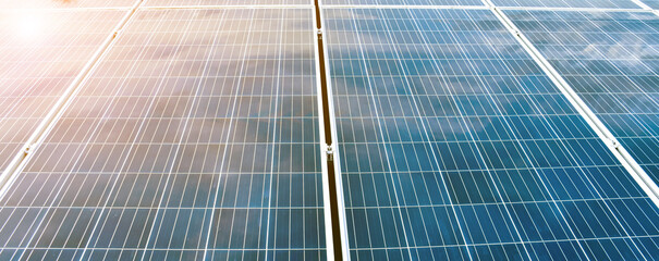 Photovoltaic panel, new technology for store and use the power from the nature with human life, sustainable energy and environmental friend concept.