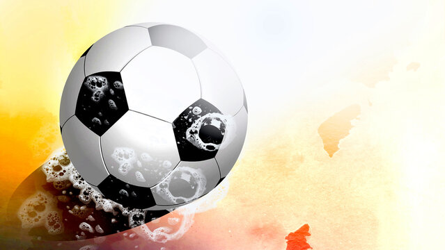Football abstract design template for soccer covers -  posters and flyers with ball.