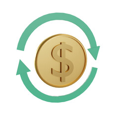 money change illustration 3d