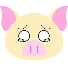 豚の顔のイラスト