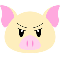 豚の顔のイラスト