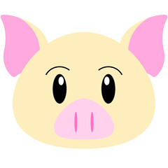 豚の顔のイラスト