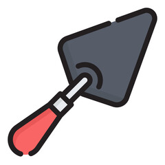 trowel line icon