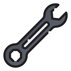 wrench line icon