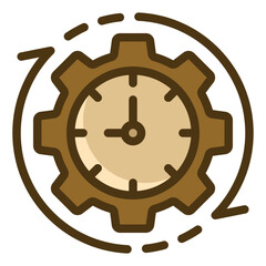 working hours gradient icon