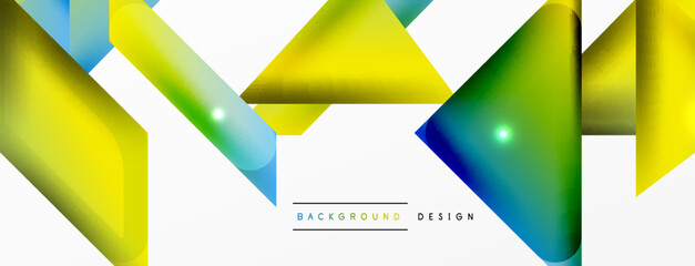 Abstract background. Simple color geometric shapes composition with 3d effect, lights and shadows. Vector Illustration For Wallpaper, Banner, Background, Card, Book Illustration, landing page