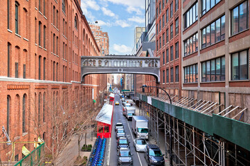 New York City W15th street Chelsea Market view, Meatpacking district NYC