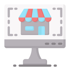online shop flat icon