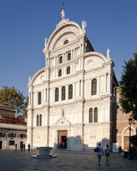 Fototapeta na wymiar Venezia. Facciata della Chiesa di San Zaccaria.