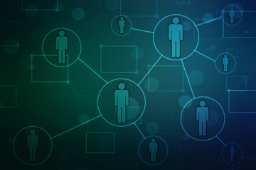 Business Network Concept Background, Social Networks and interaction concept, Digital Abstract Technology background, Social connection and networking background
