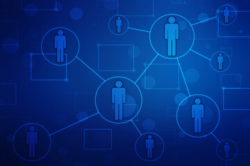 Business Network Concept Background, Social Networks and interaction concept, Digital Abstract Technology background, Social connection and networking background