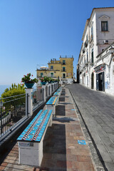 A street in Raito, a village in the mountains of the Amalfi coast in Italy.