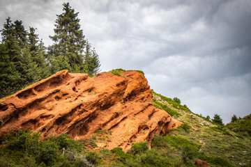 Jeti-Ögüz Rocks, kyrgyzstan, issyk kul region, red rocks, rock formation, central asia